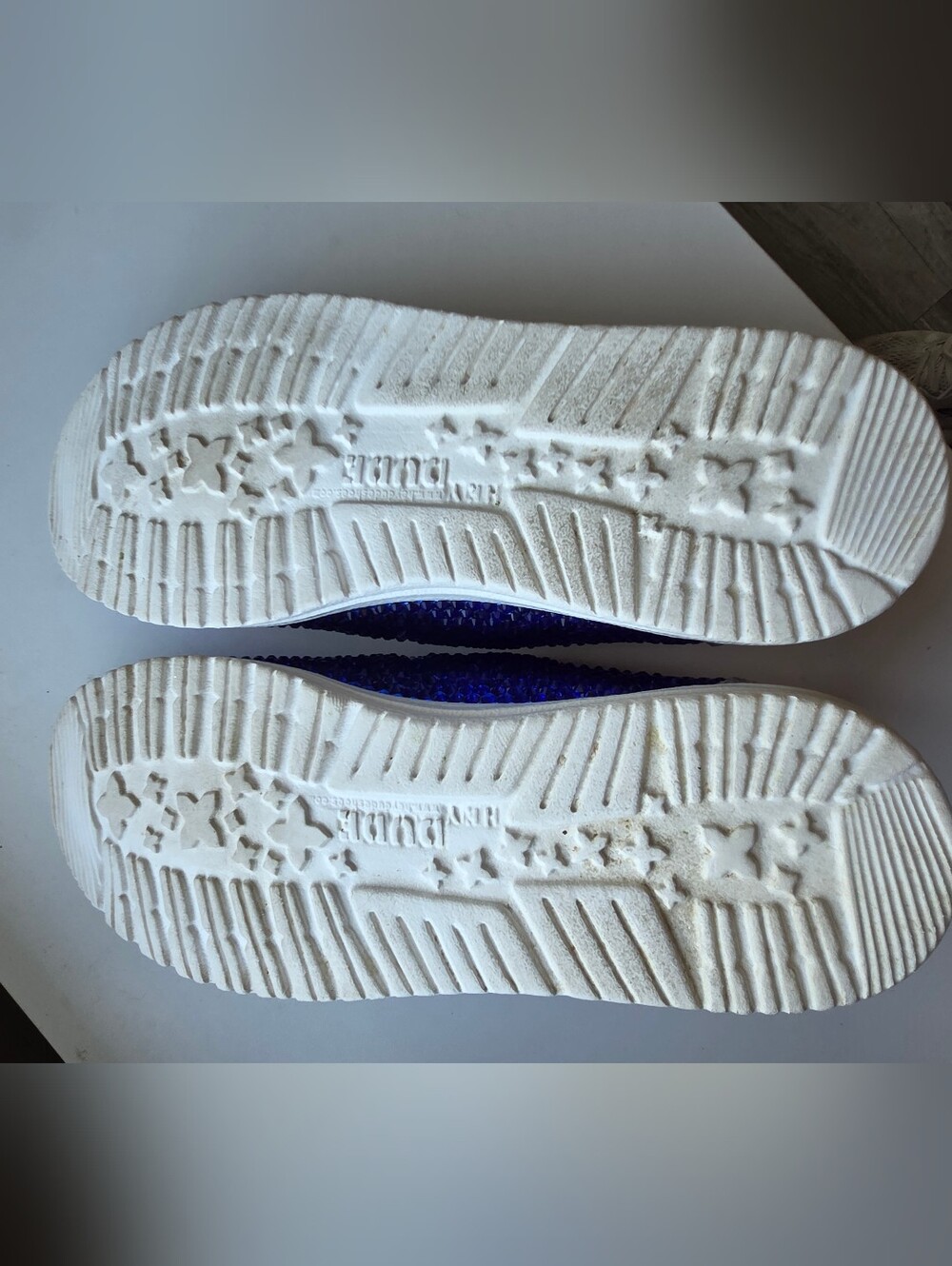 Custom Blue & Silver Rhinestone Shoes - Picture 8 of 9
